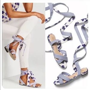 CAbi 6013 Water Color Tied Up Sandals NIB 7.5